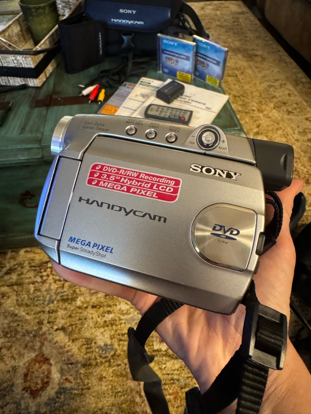 Sony Silver Handycam DVD Camcorder with Mega Pixel Branding